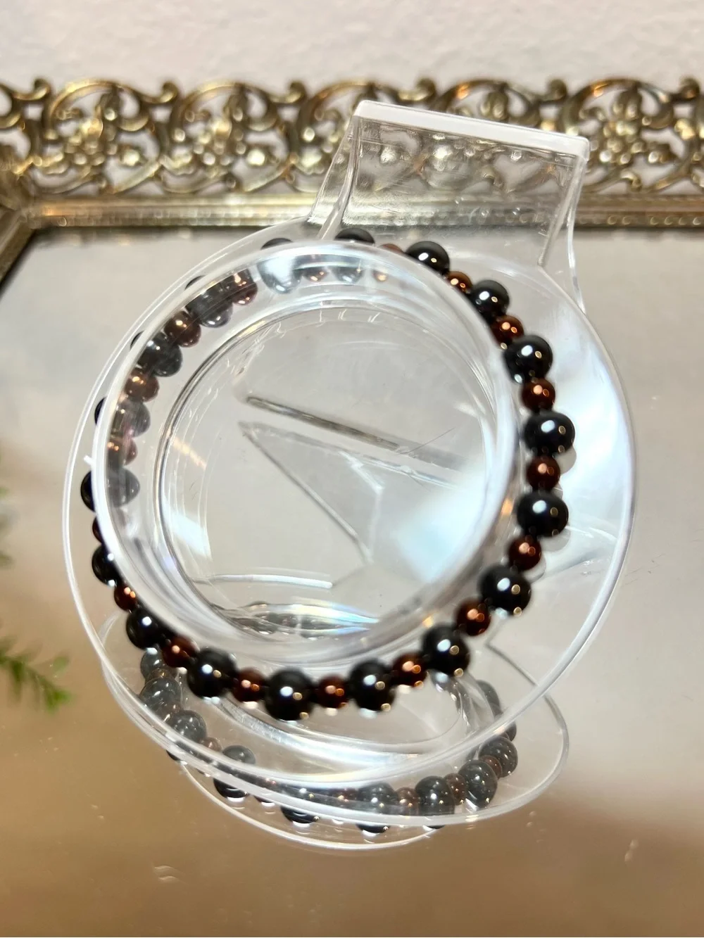 ☀️☀️2/$10 Hematite &Copper Small Beaded Stretch Bracelet | Tight Stretch | Kids’